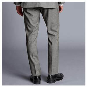 Charles Tyrwhitt Slimfit Sharkskin Trousers - Light Grey